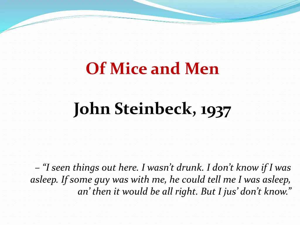 of mice and men