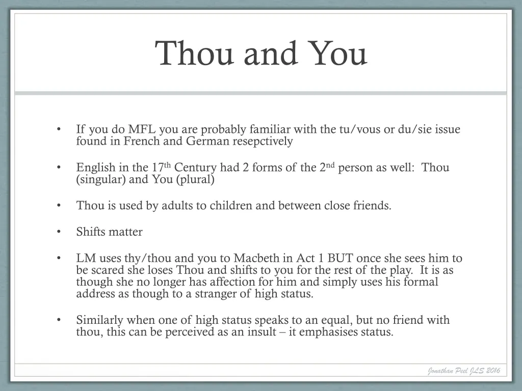 thou and you