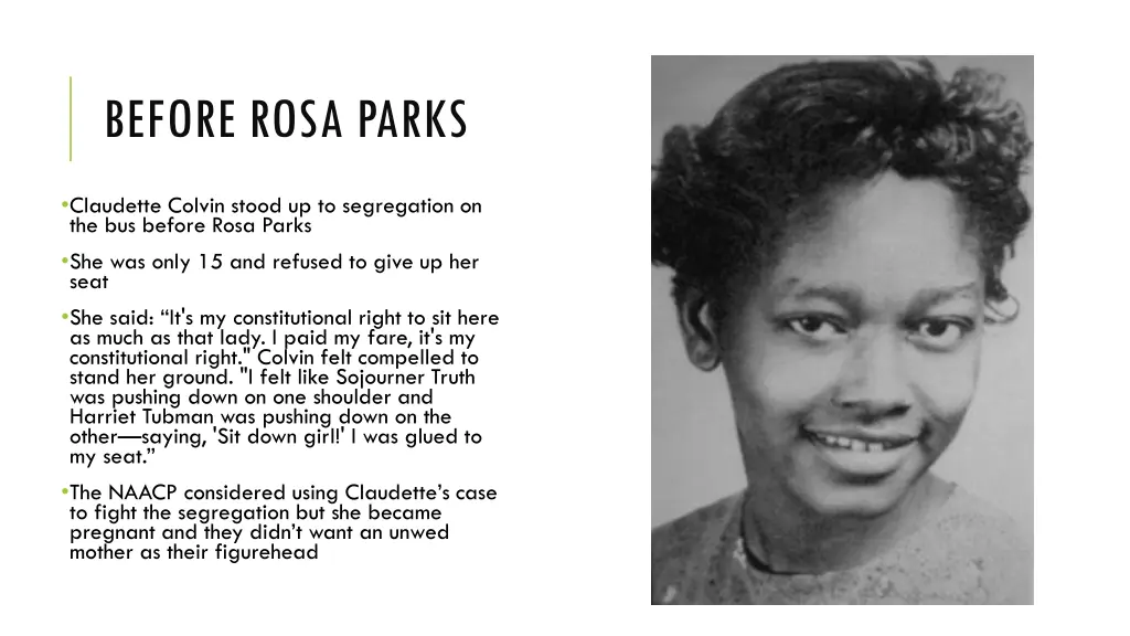 before rosa parks