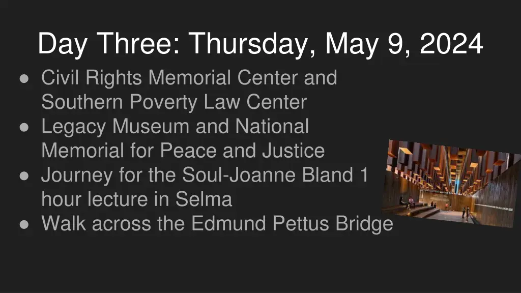 day three thursday may 9 2024 civil rights