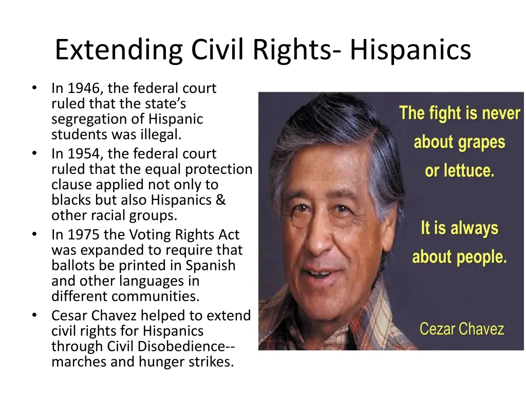 extending civil rights hispanics