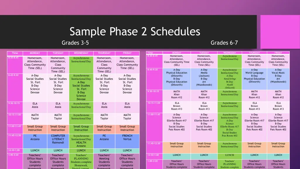 homeroom taylor rm 103 1