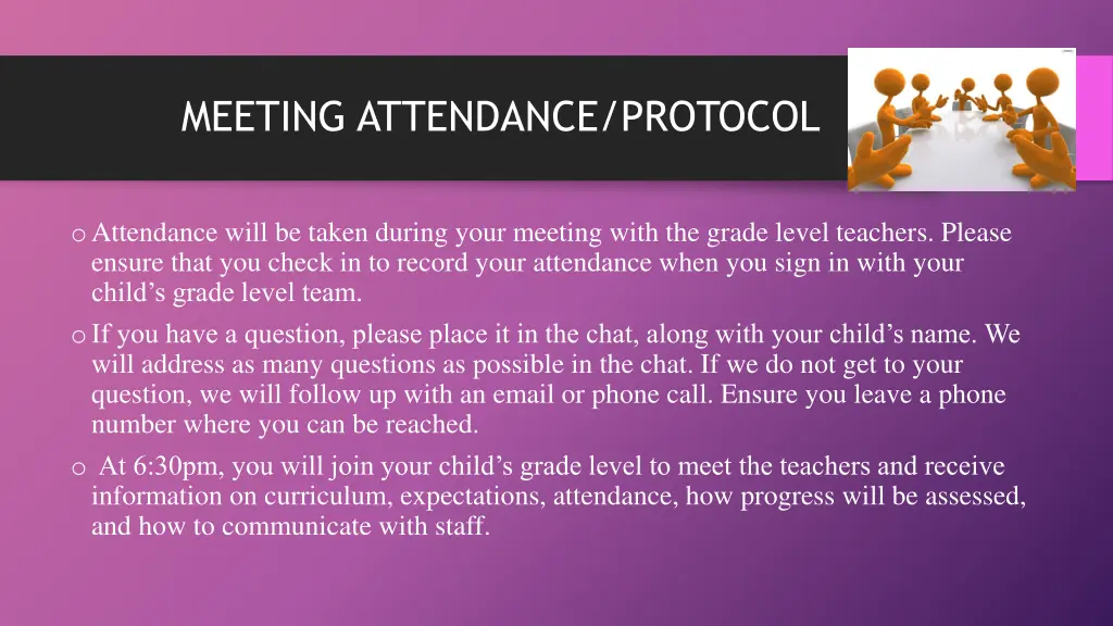 meeting attendance protocol