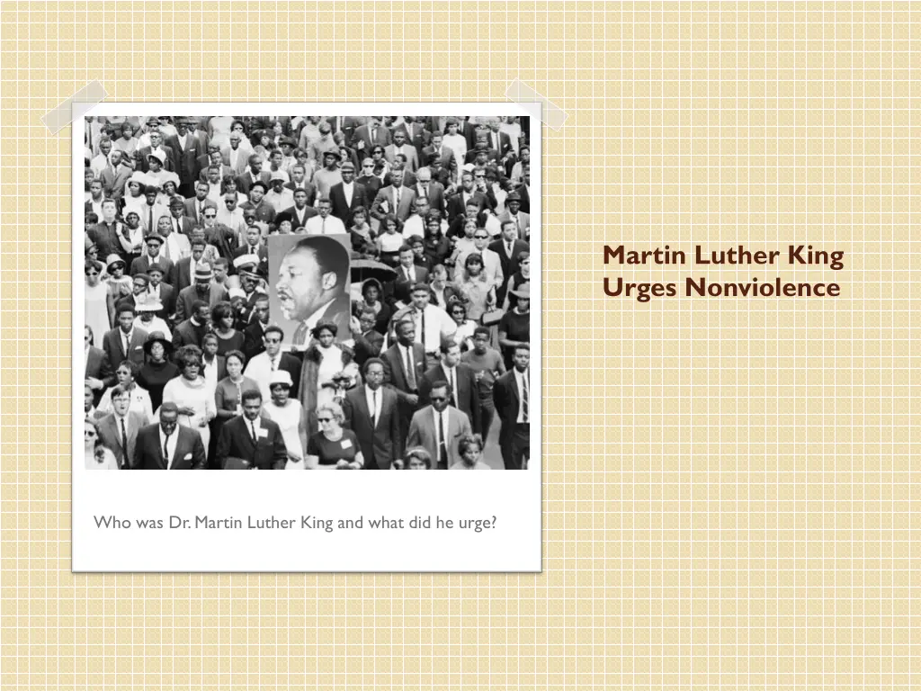 martin luther king urges nonviolence