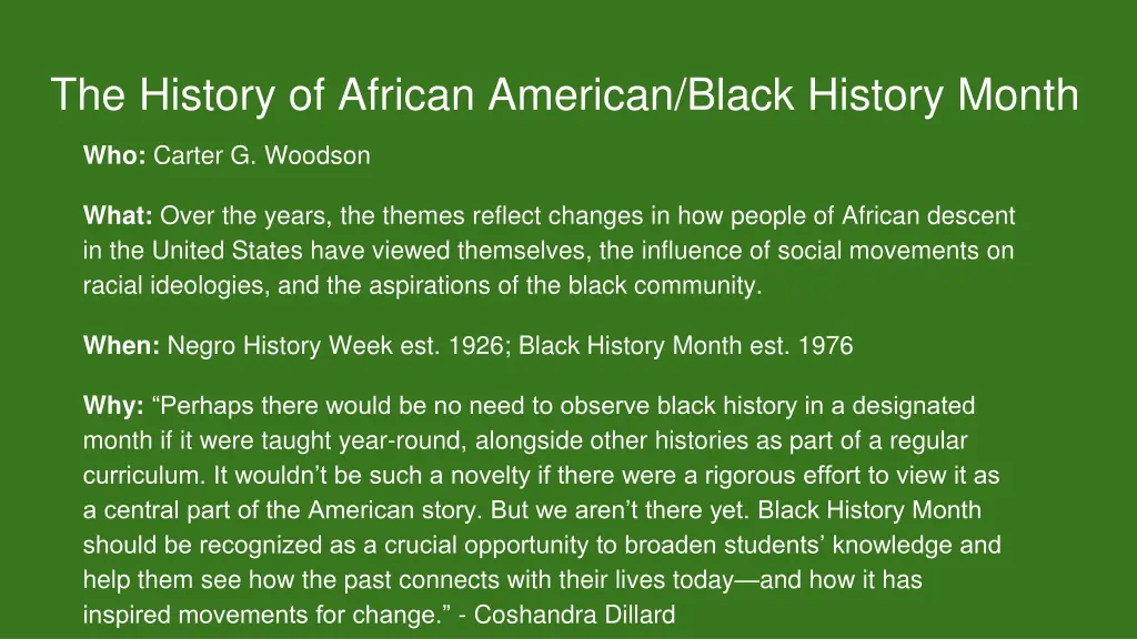 the history of african american black history