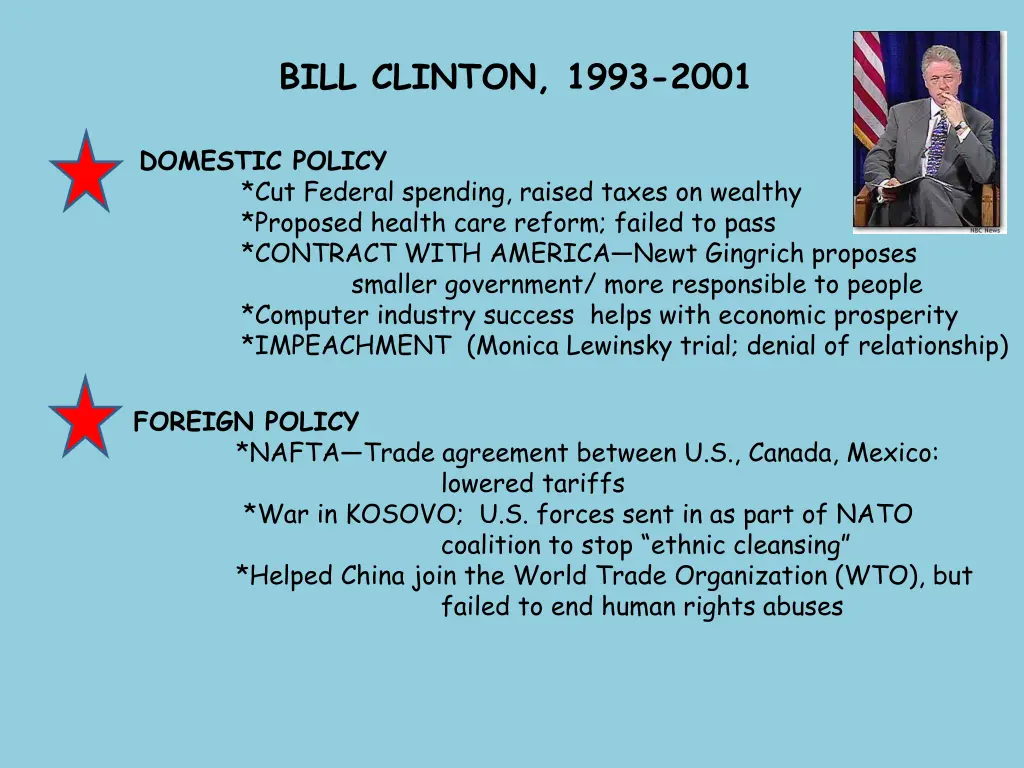 bill clinton 1993 2001