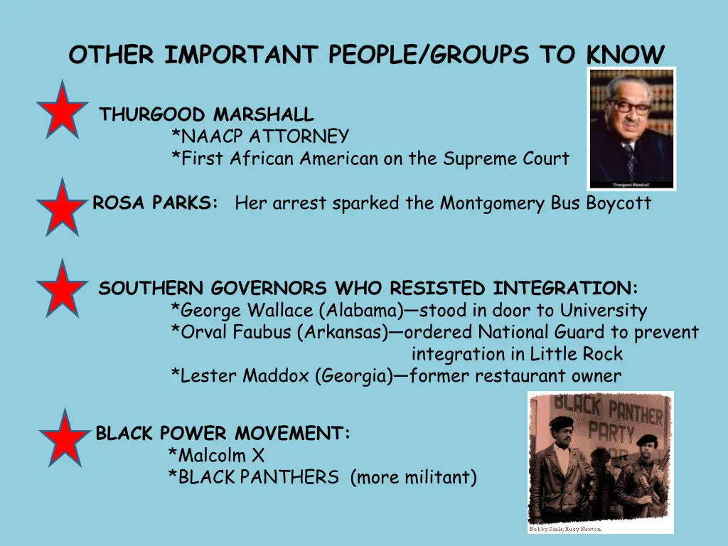 other important people groups to know