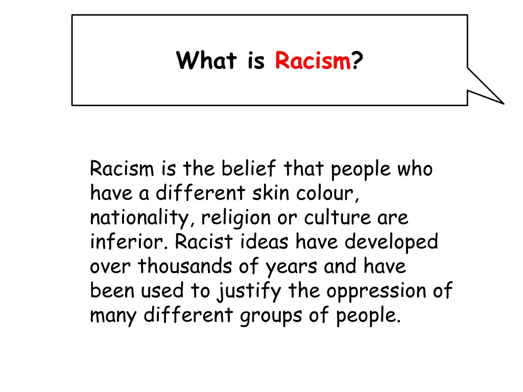 what is racism