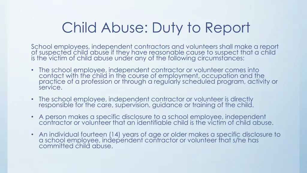 child abuse duty to report