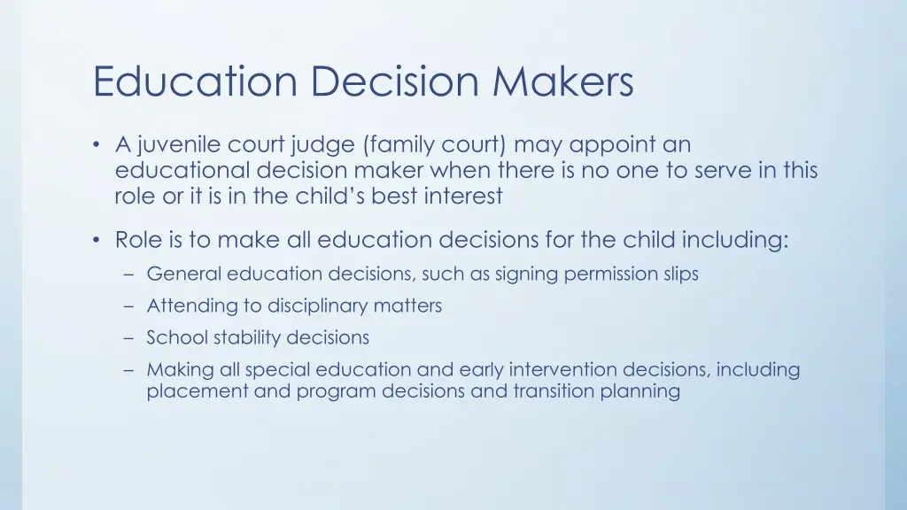 education decision makers