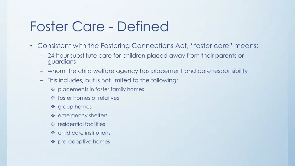 foster care defined