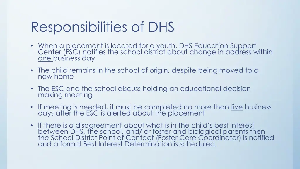 responsibilities of dhs