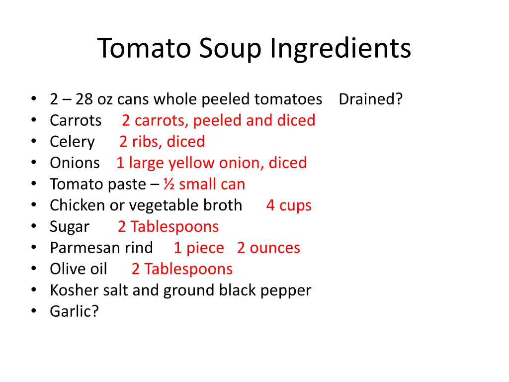 tomato soup ingredients