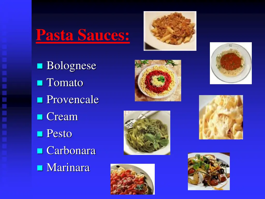 pasta sauces