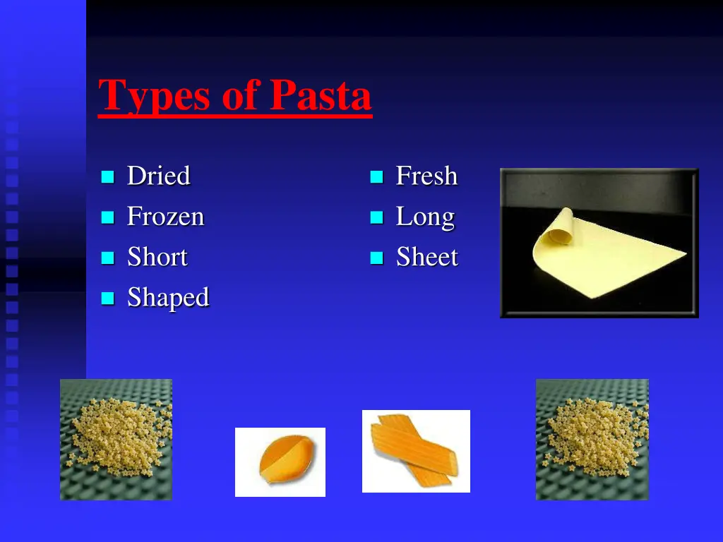 types of pasta