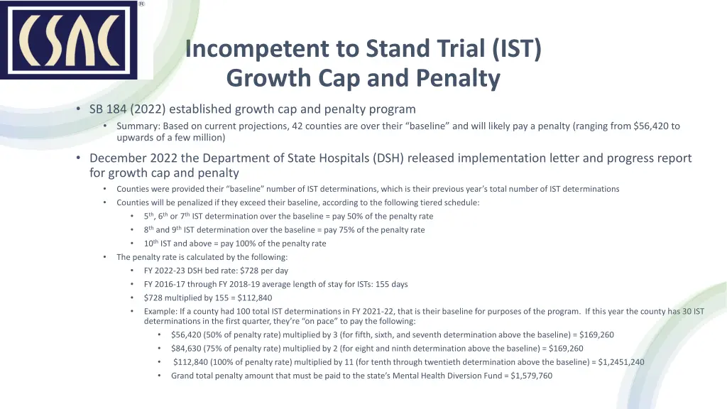 incompetent to stand trial ist growth