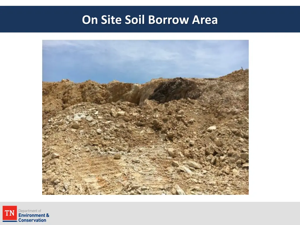 on site soil borrow area 1