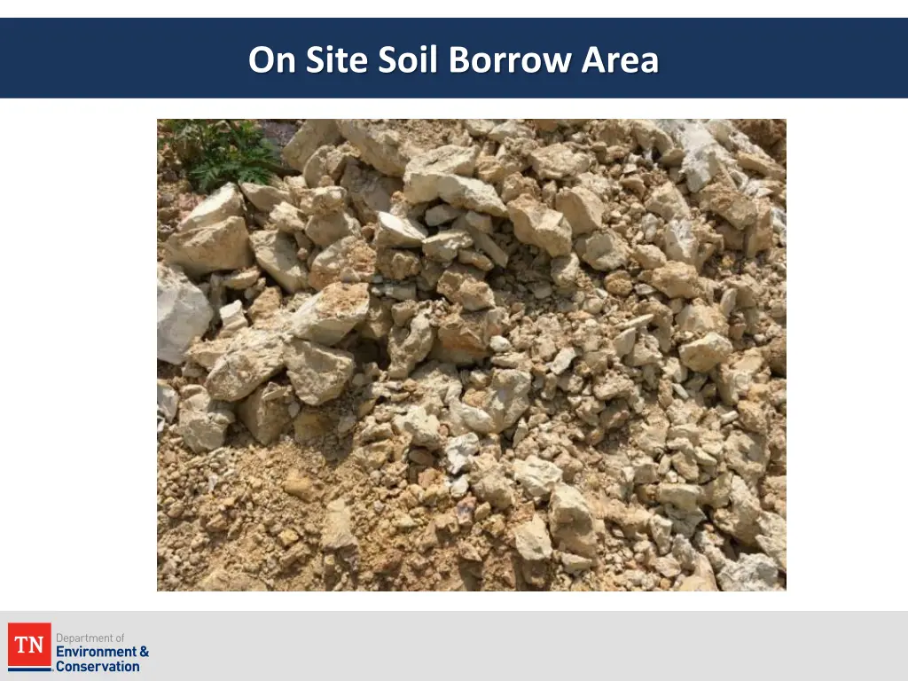 on site soil borrow area 3