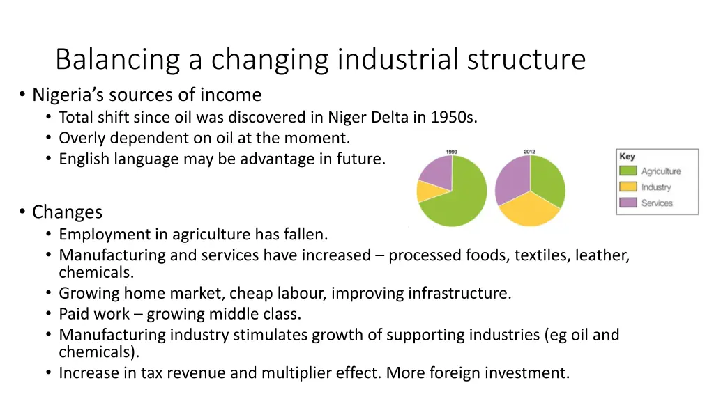 balancing a changing industrial structure nigeria