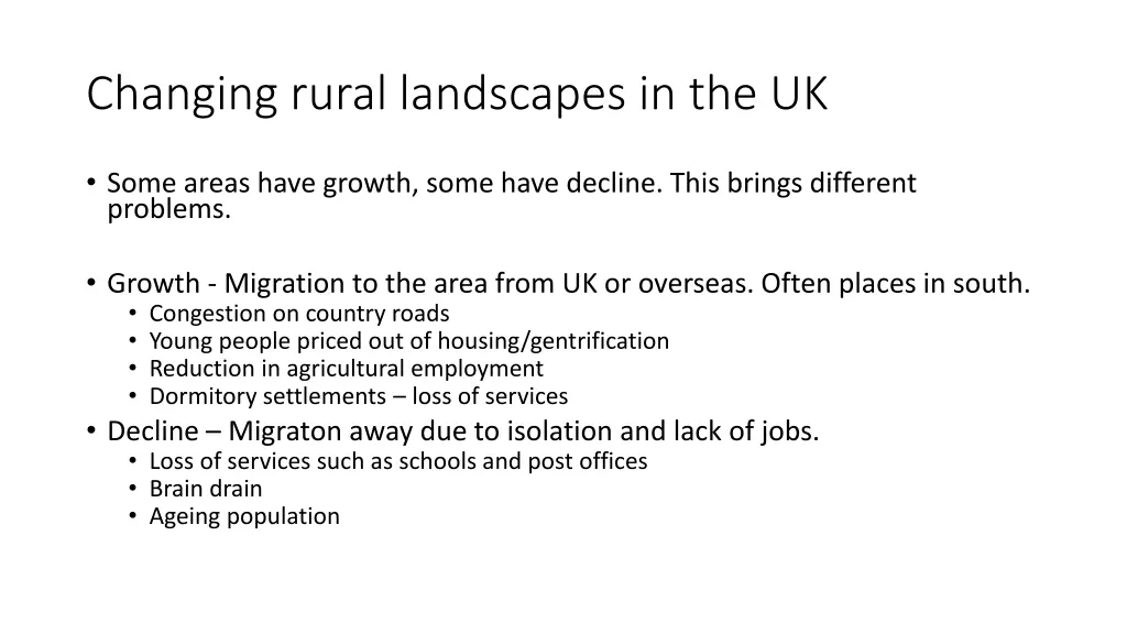 changing rural landscapes in the uk