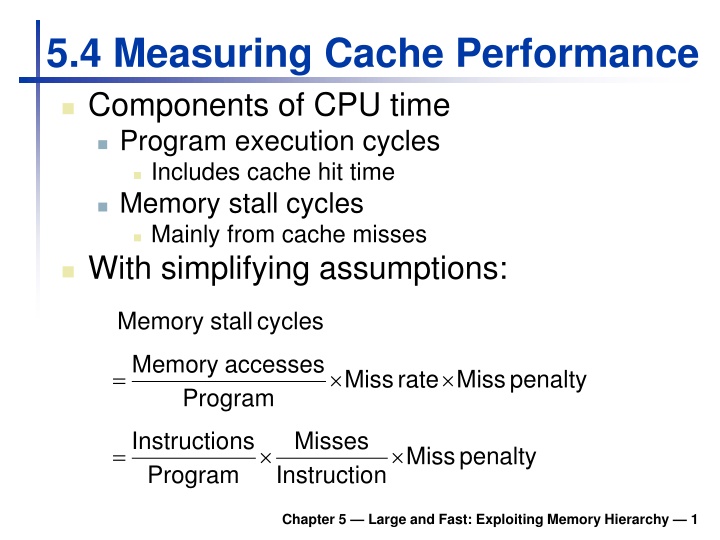 5 4 measuring cache performance components