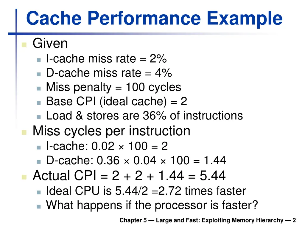 cache performance example