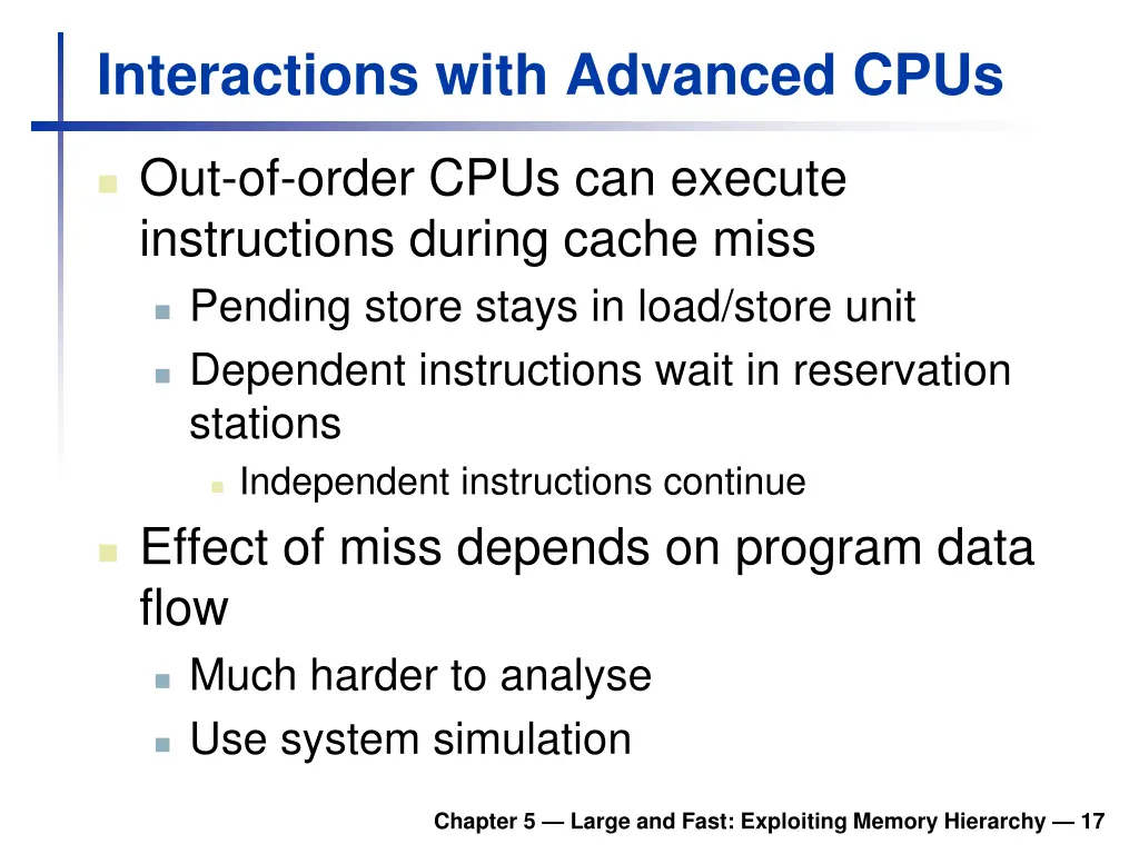 interactions with advanced cpus