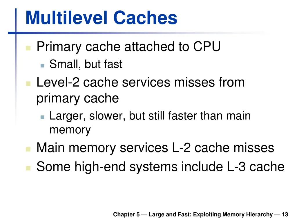 multilevel caches