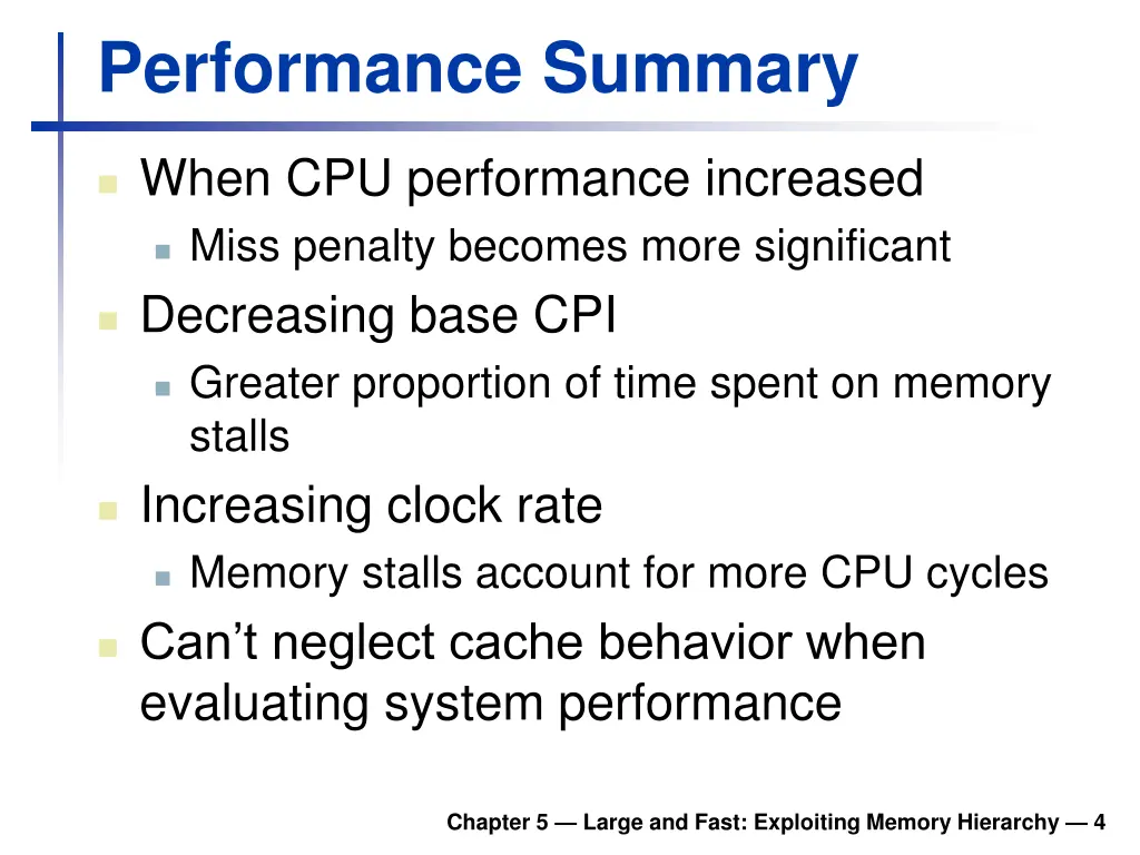 performance summary