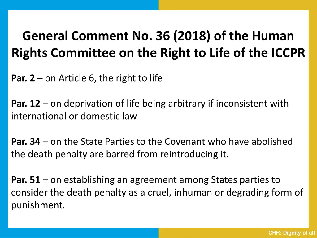 general comment no 36 2018 of the human rights