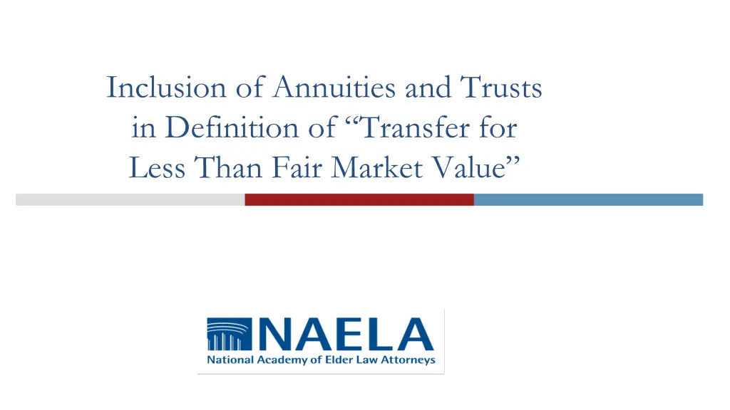 inclusion of annuities and trusts in definition