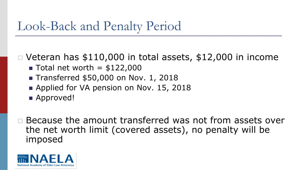 look back and penalty period 1