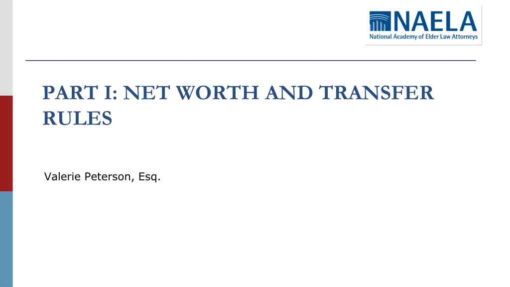 part i net worth and transfer rules