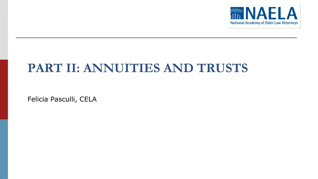 part ii annuities and trusts