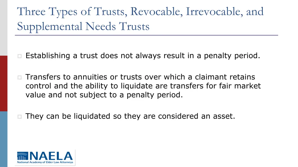 three types of trusts revocable irrevocable