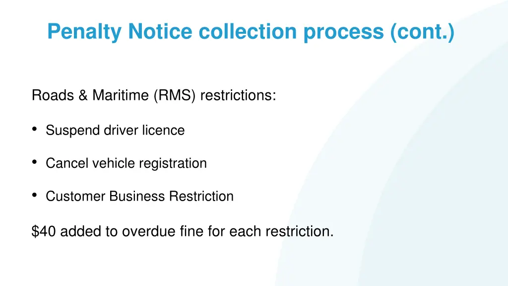 penalty notice collection process cont