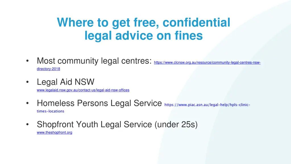 where to get free confidential legal advice