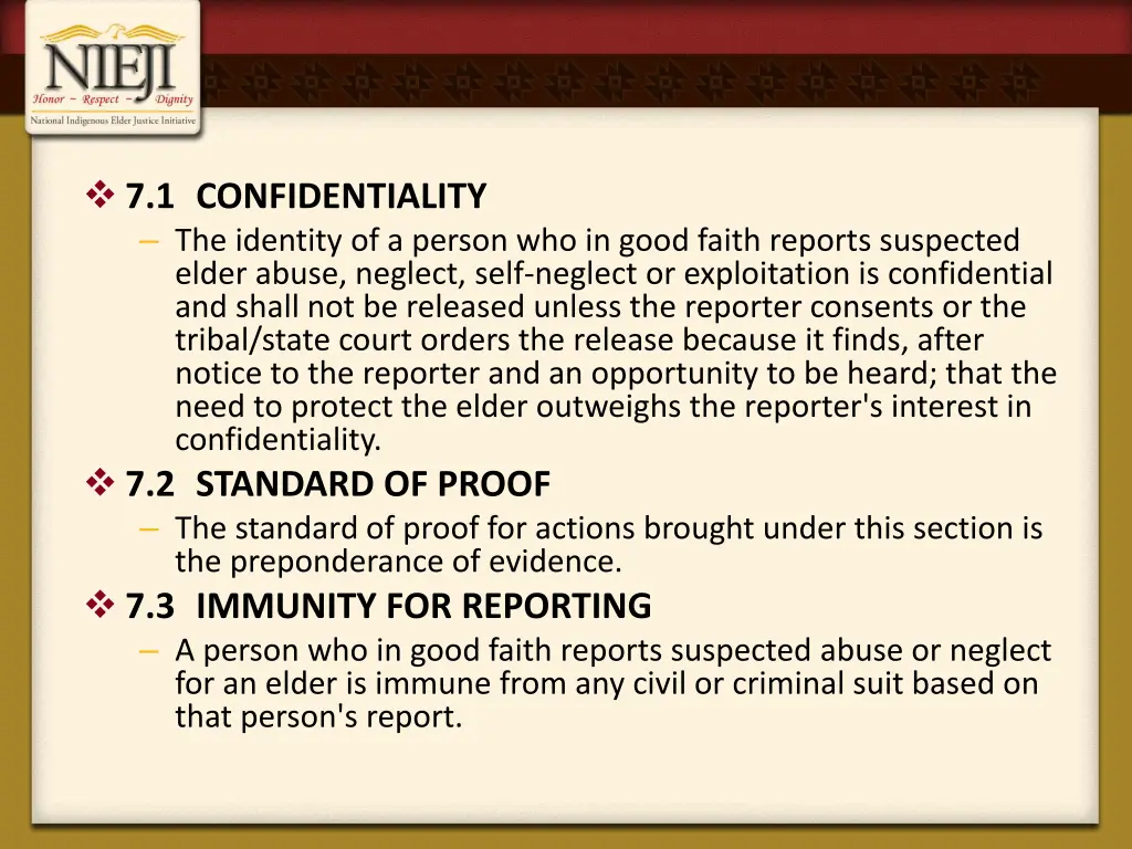 7 1 confidentiality the identity of a person