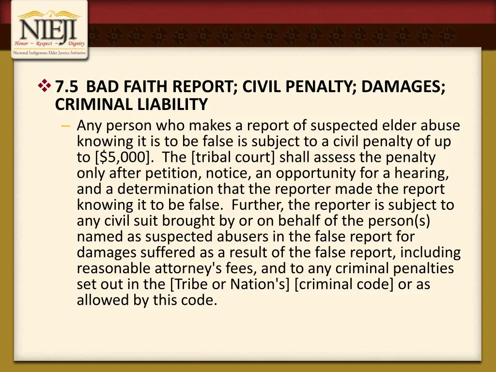 7 5 bad faith report civil penalty damages