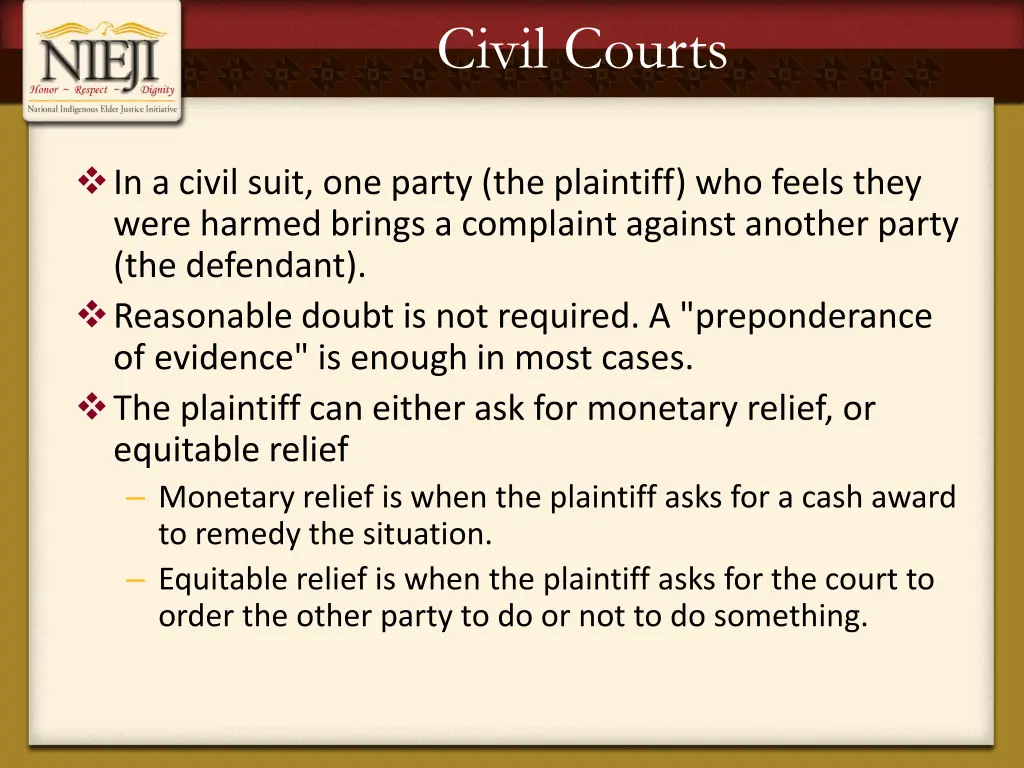 civil courts