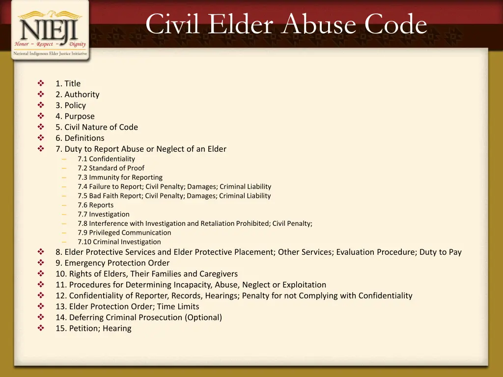 civil elder abuse code