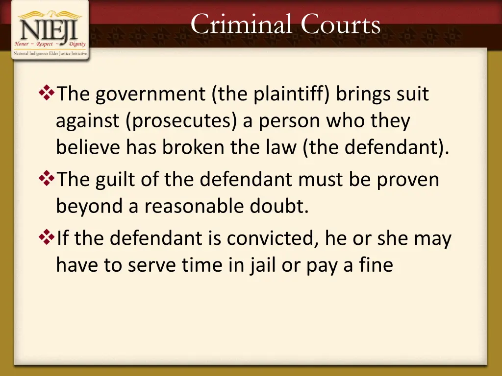 criminal courts