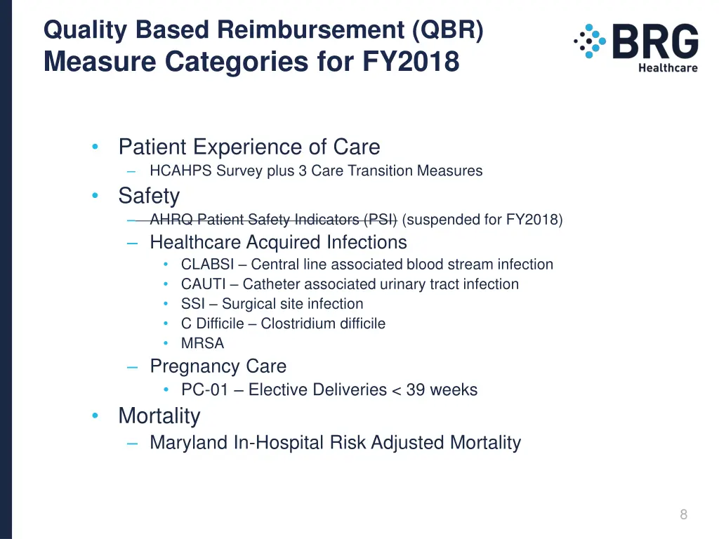 quality based reimbursement qbr measure