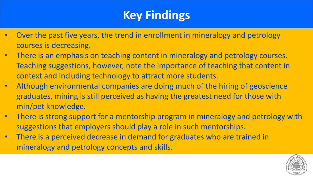 key findings