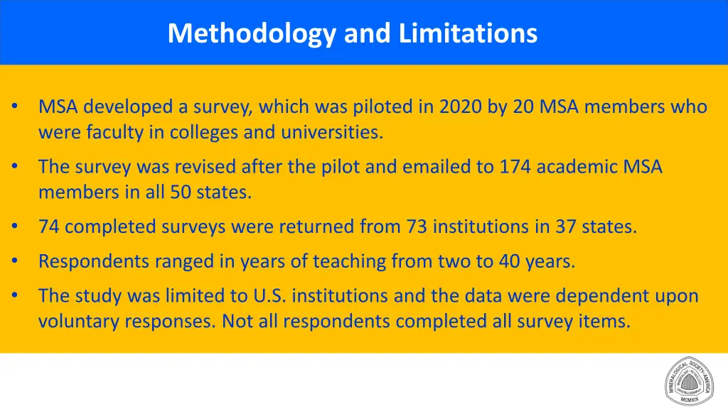 methodology and limitations