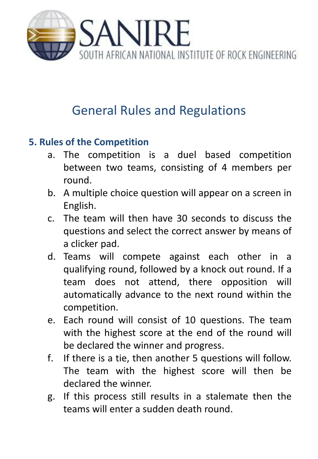 general rules and regulations 2