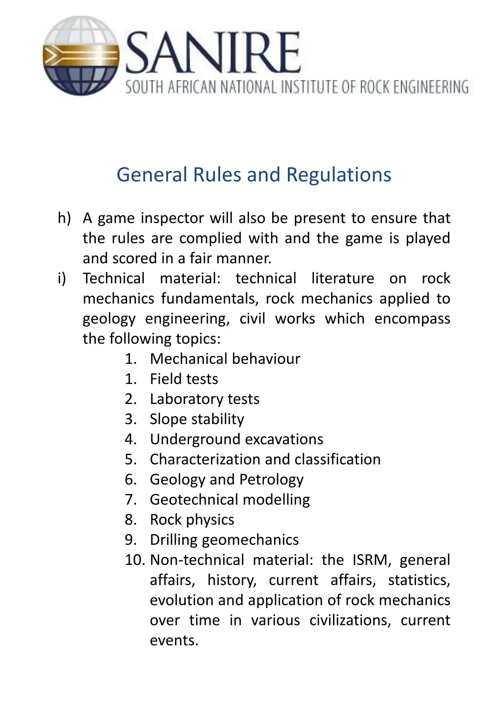 general rules and regulations 3