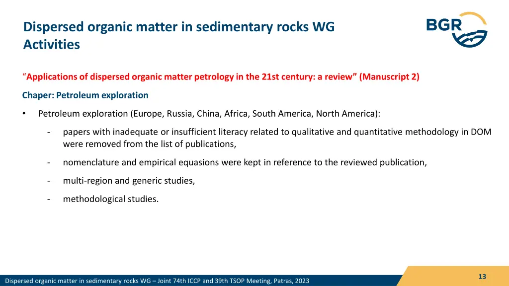 dispersed organic matter in sedimentary rocks 11