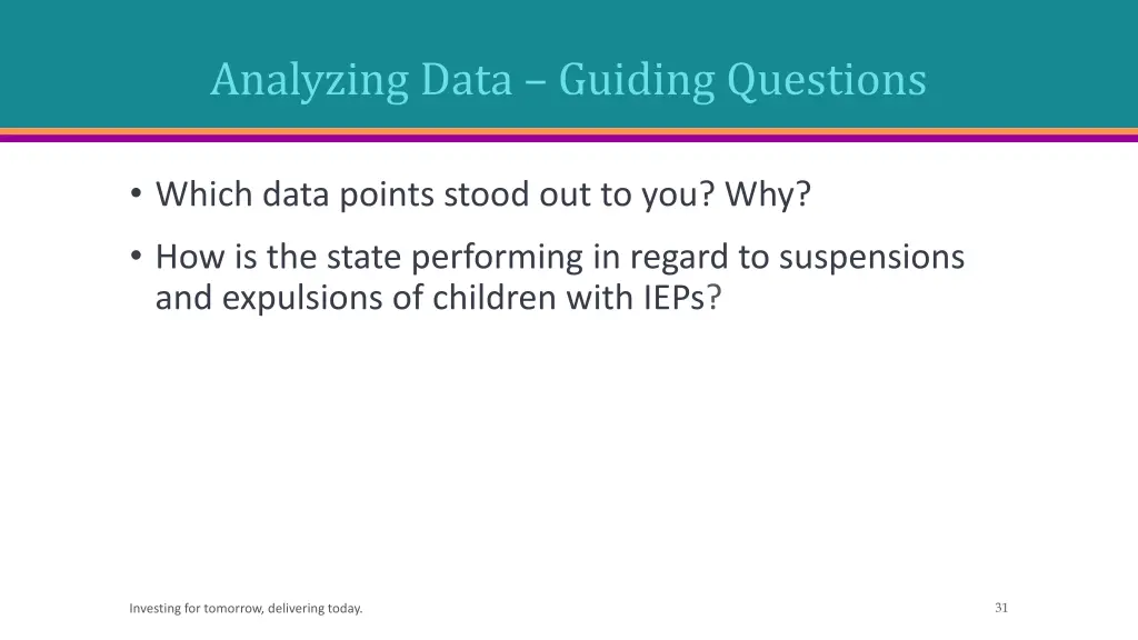 analyzing data guiding questions