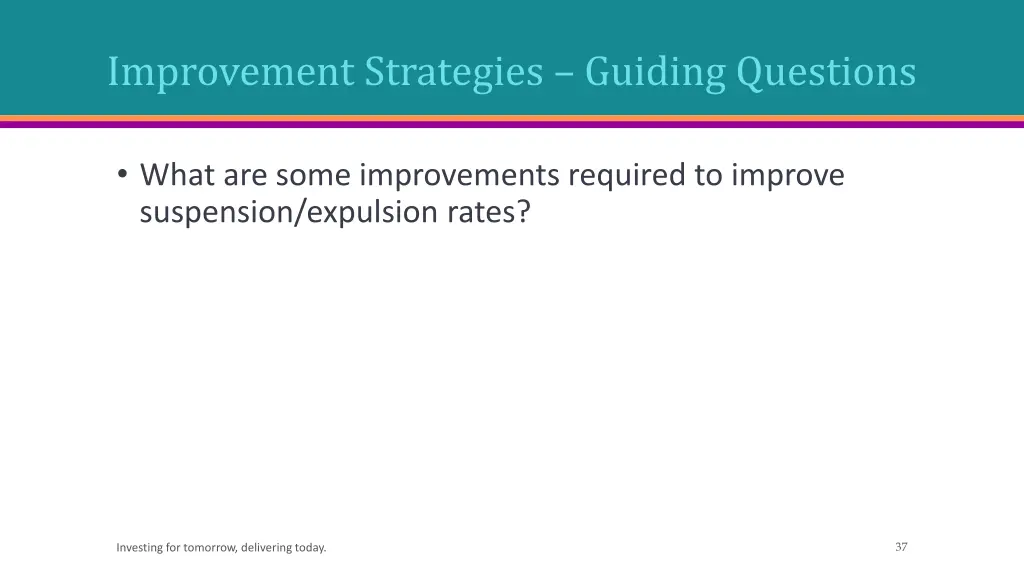 improvement strategies guiding questions